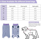 KUTKUT Puppy Kitten Surgical Suit, Surgery Recovery Suit for Female Dogs After Spay, Dog Cats Surgical Onesie with Pee Hole Collar Cone Alternative for Abdominal Wounds (Purple)