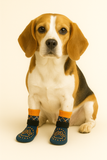 KUTKUT Dog Socks to Prevent Licking Paws for Hot Pavement Anti Slip - Dog Shoes Boots&Paw Protectors for Hardwood Floors, Double Sides Grips for Small Medium Large Senior Dogs Blue