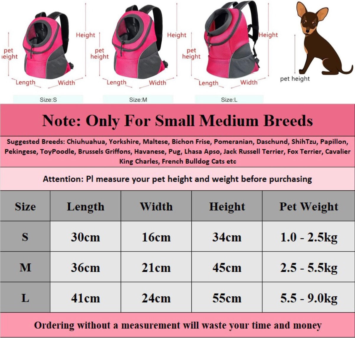 KUTKUT Pets Dog Carrier Backpack Puppy Dog Travel Carrier Front Pack Breathable Head-Out Backpack Carrier-PET BAG IN ACCESSORIES-kutkutstyle