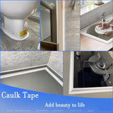 EZYHOME Caulk Strip Tape,Waterproof and Oil-Proof 38mm x 3.2m Caulk Strip Tape for Cooktop, PVC Self Adhesive Caulk Tape for Sink,Toilet, Bathroom,Wall Edge, Sealing Tape for Bathtub