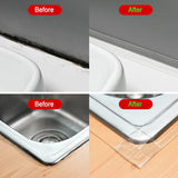 EZYHOME Caulk Strip Tape,Waterproof and Oil-Proof 38mm x 3.2m Caulk Strip Tape for Cooktop, PVC Self Adhesive Caulk Tape for Sink,Toilet, Bathroom,Wall Edge, Sealing Tape for Bathtub