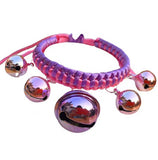 KUTKUT Pet Collar Necklace Hand Woven Dog - Cat Collar Bell Pendant Cat Accessories Puppy Pet Supplies with Bells