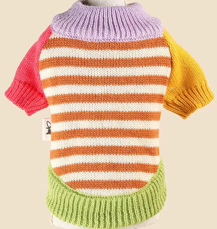 KUTKUT Winter Knit Bear Sweater For Small Dogs and Cats - Warm Acrylic Wool Pet Pullover With Red Hearts, Cute Puppy Kitten Cold Weather Clothes For ShihTzu, Poodle, Pug etc (Copy)