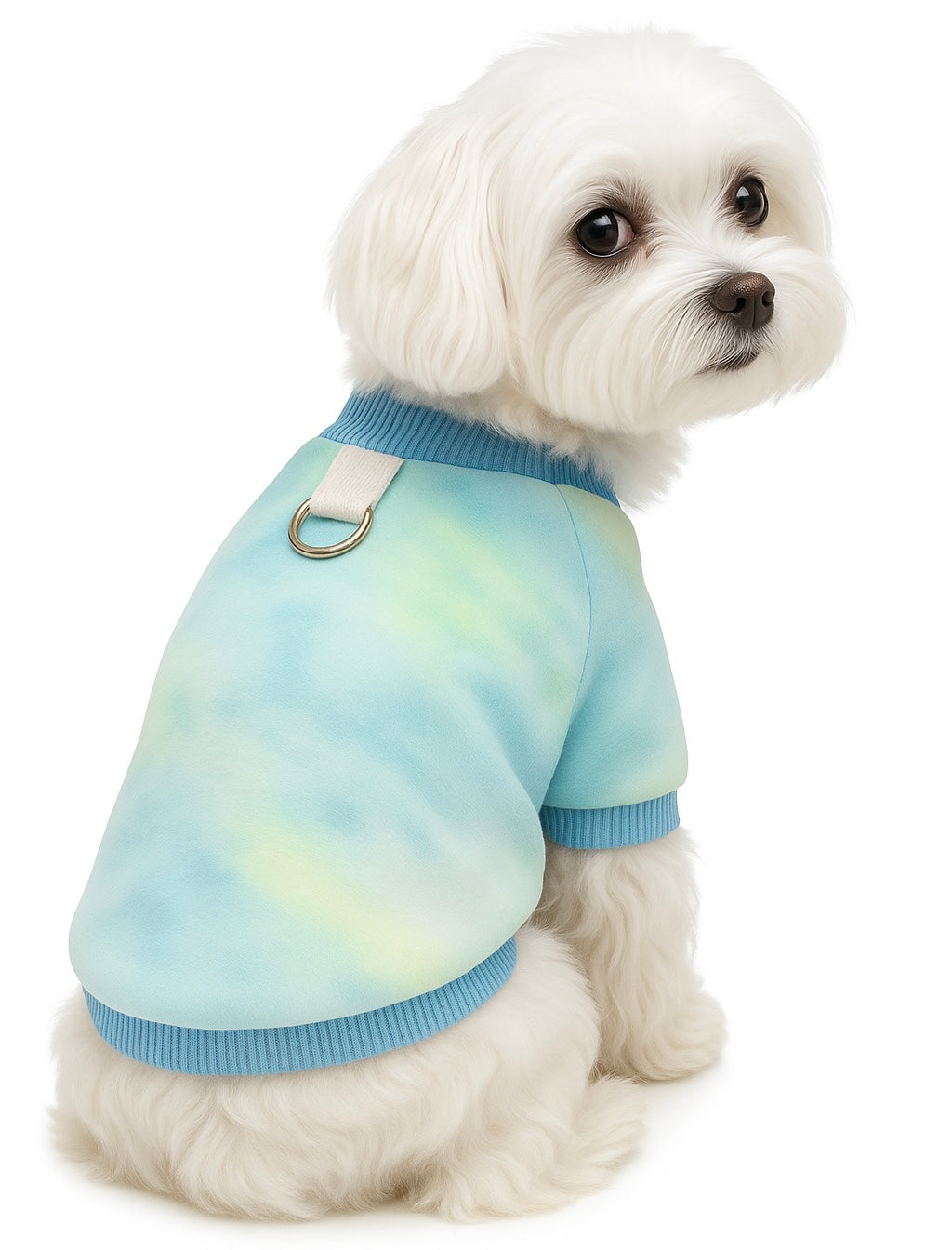 KUTKUT Small Dog Cat Flannel Fleece Sweater,Winter Plush Thickned Warm Breathable Pullover with Leash Ring Buckle for Pekingese, Papillon etc & Small Dogs Cats