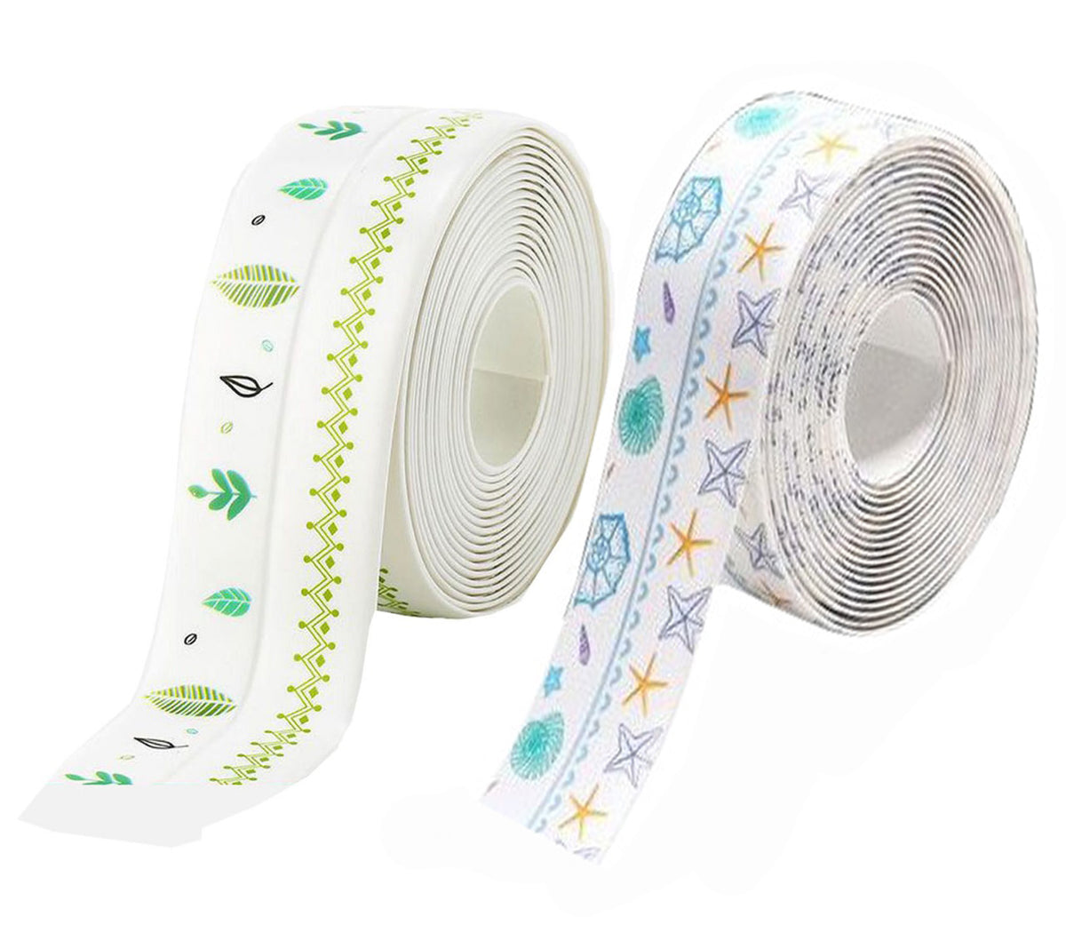 EZYHOME 2Pcs Kitchen & Bath Caulk Tape Caulk Strip, 38mm x 3.2m PVC Self Adhesive Waterproof Caulking Sealing Tape, Decorative Sealant Trim for Kitchen Sink Toilet Bathroom Shower Bathtub