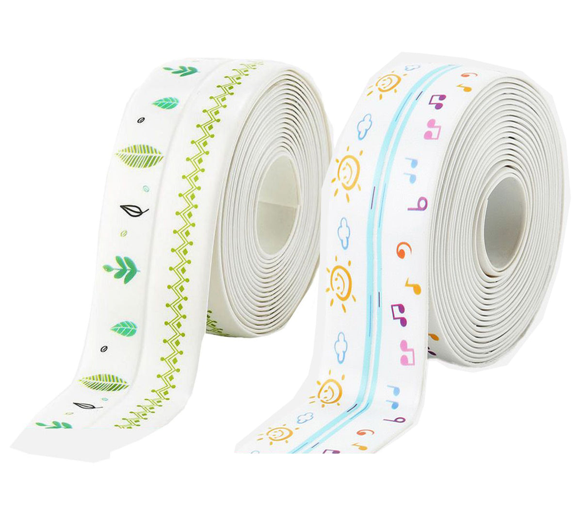 EZYHOME 2Pcs Kitchen & Bath Caulk Tape Caulk Strip, 38mm x 3.2m PVC Self Adhesive Waterproof Caulking Sealing Tape, Decorative Sealant Trim for Kitchen Sink Toilet Bathroom Shower Bathtub