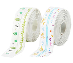 EZYHOME 2Pcs Kitchen & Bath Caulk Tape Caulk Strip, 38mm x 3.2m PVC Self Adhesive Waterproof Caulking Sealing Tape, Decorative Sealant Trim for Kitchen Sink Toilet Bathroom Shower Bathtub