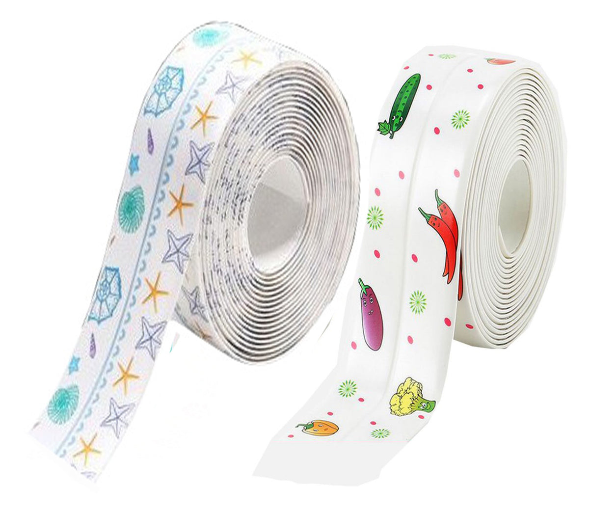 EZYHOME 2Pcs Kitchen & Bath Caulk Tape Caulk Strip, 38mm x 3.2m PVC Self Adhesive Waterproof Caulking Sealing Tape, Decorative Sealant Trim for Kitchen Sink Toilet Bathroom Shower Bathtub