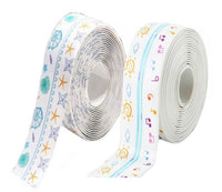 EZYHOME 2Pcs Kitchen & Bath Caulk Tape Caulk Strip, 38mm x 3.2m PVC Self Adhesive Waterproof Caulking Sealing Tape, Decorative Sealant Trim for Kitchen Sink Toilet Bathroom Shower Bathtub