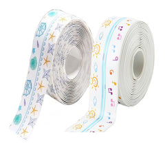 EZYHOME 2Pcs Kitchen & Bath Caulk Tape Caulk Strip, 38mm x 3.2m PVC Self Adhesive Waterproof Caulking Sealing Tape, Decorative Sealant Trim for Kitchen Sink Toilet Bathroom Shower Bathtub