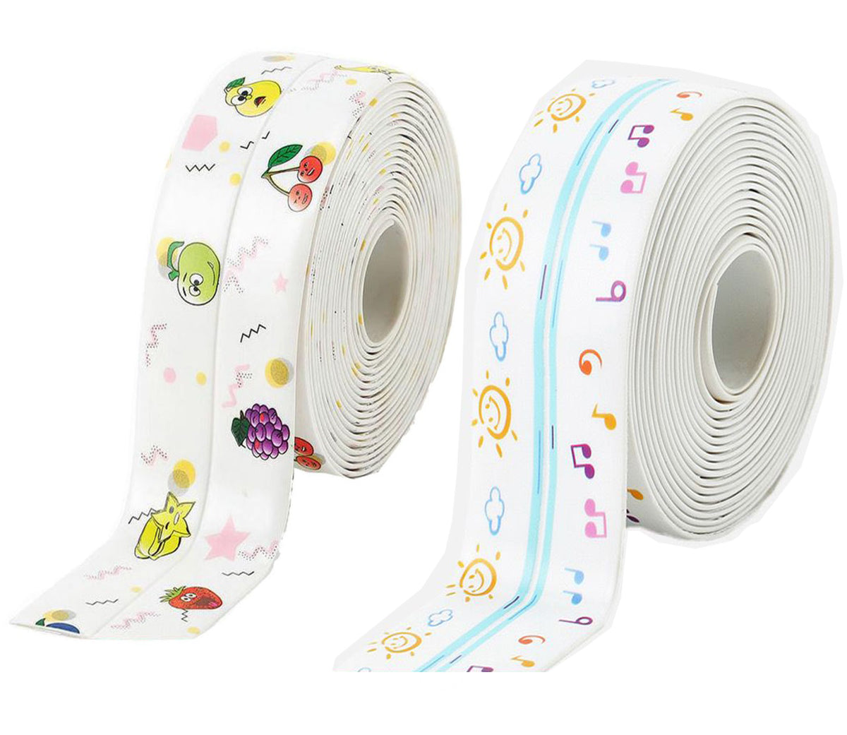 EZYHOME 2Pcs Kitchen & Bath Caulk Tape Caulk Strip, 38mm x 3.2m PVC Self Adhesive Waterproof Caulking Sealing Tape, Decorative Sealant Trim for Kitchen Sink Toilet Bathroom Shower Bathtub