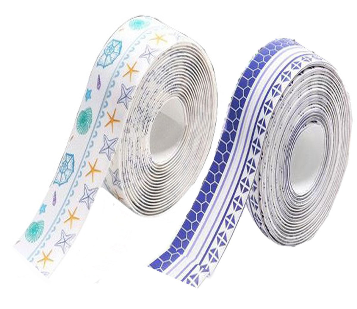 EZYHOME Pack of 2 Bath & Kitchen Caulk Strip Tape, PVC Self-Adhesive Tape Caulk Decorative Sealing Tap Sealer for Kitchen Sink Bathroom Toilet Bathtub Floor Wall Corner Edge Protector