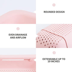 EZYHOME Collapsible Colander Kitchen Extendable Strainer Fruits Vegetables Noodle Pasta Food Drain Basket Space-Saver Portable Drainer Over Sink (7.9 W x 13.5-18.8 L x 2.75 H) - kutkutstyle
