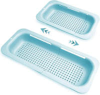EZYHOME Extendable Colander Strainer Over The Sink, Retractable Kitchen Sink Basket to Wash Vegetables and Fruits, Food Strainers to Drain Pasta and Dry Dishes, Collapsible Colanders for Sink