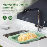 EZYHOME Extendable Colander Strainer Over The Sink, Retractable Kitchen Sink Basket to Wash Vegetables and Fruits, Food Strainers to Drain Pasta and Dry Dishes, Collapsible Plastic Colanders 
