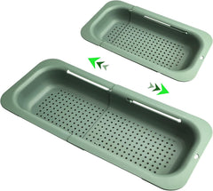 EZYHOME Extendable Colander Strainer Over The Sink, Retractable Kitchen Sink Basket to Wash Vegetables and Fruits, Food Strainers to Drain Pasta and Dry Dishes, Collapsible Plastic Colanders 
