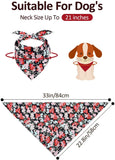 KUTKUT Floral Print Dog Tux | 100% Cotton Dog Bandana Scarf | Triangle Bibs Kerchief | for Puppy, Small, Medium Large Dogs and Cats - kutkutstyle