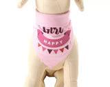 KUTKUT Happy Birthday Dog Bandana Girl, Pet Triangle Scarf Double Layer Bandanas Dog Accessories for Cute Doggy Birthday Party Suitable for Small, Medium & Large Dogs (Pink) - kutkutstyle