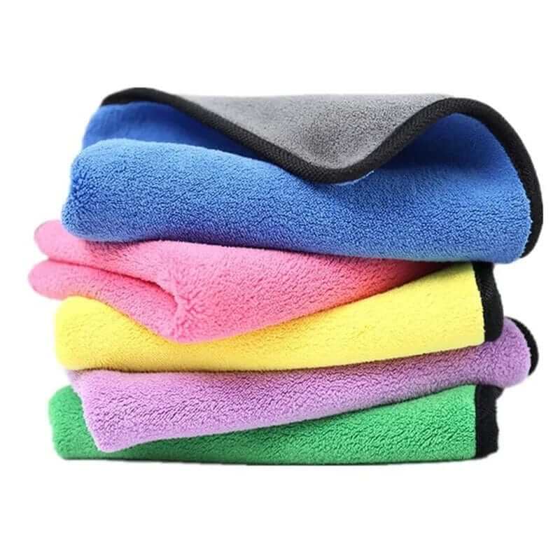KUTKUT Microfiber Towel for Puppies Kittens Dog & Cats, Super Absorbent Quick-Drying Soft Lint Free Small Bath Towel for Pets (Pack of 1, 30 * 30cm)-Bath Towel-kutkutstyle