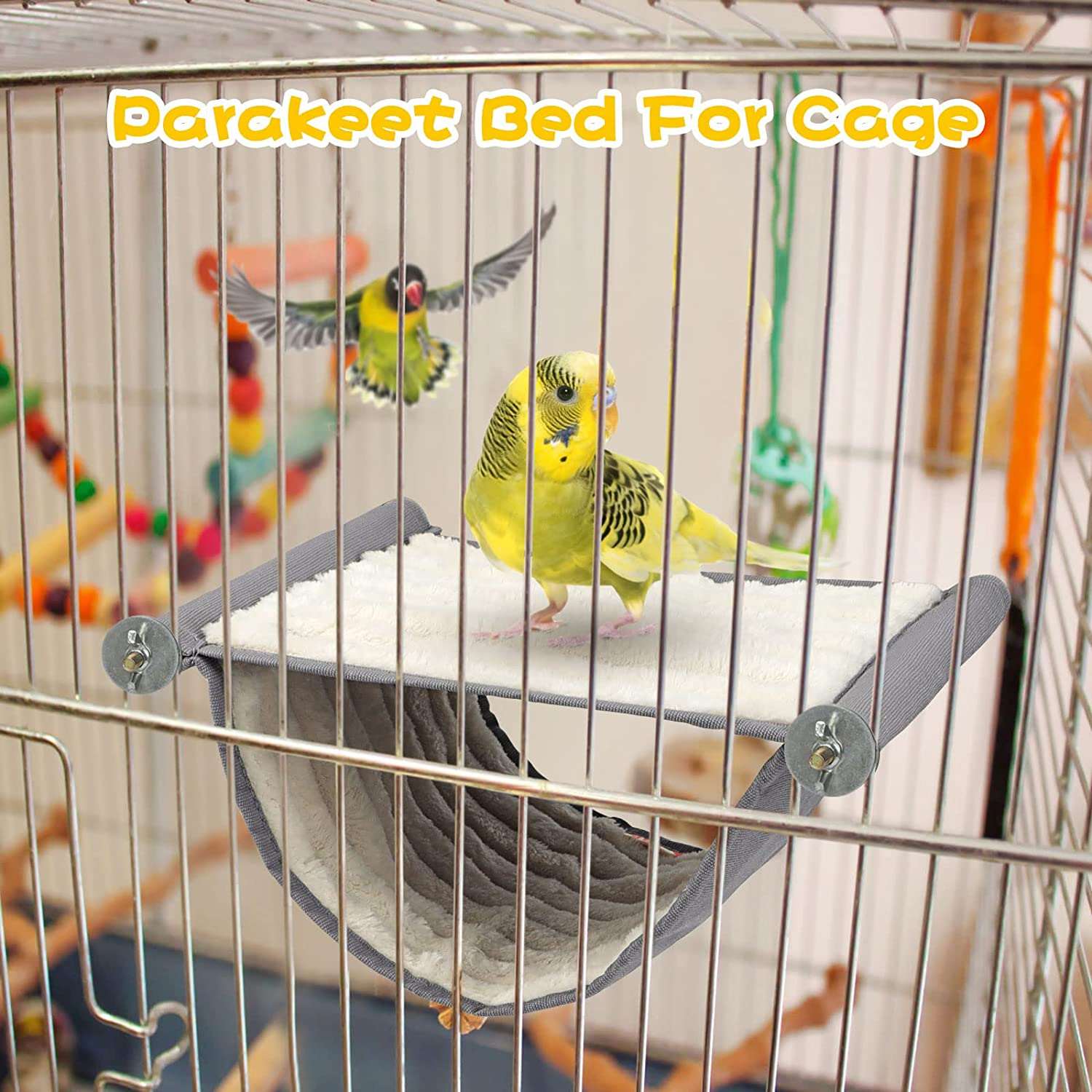 Hammock Tent FLAdorepet Bird Bed Blanket Parrot Nest Snuggle Hut For Cage Accessories,Parakeet Warm House Hanging Tent Bed Hammock Wood Stand Perch Swing Toy For Bird Blanket