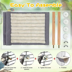 KUTKUT Bird Nest House Winter Warm Parrot House Bed Hammock Tent Toy Bird Cage Perch Stand for Parrots Budgies Parakeet Cockatiels Lovebird Cockatoo Finch Hamster Chinchilla - kutkutstyle