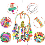 KUTKUT Bird Toys, Bird Swing Toy Bird Perch with Colorful Chewing Toys, Suitable for Lovebirds, Finches, Parakeets, Budgerigars, Conure ect Small Birds - kutkutstyle