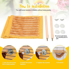 KUTKUT Winter Warm Bird Nest Bed Hanging Hammock Snuggle Hut Parrot House Tent Toy Bird Cage Perch for Parakeet Budgies Cockatiels Lovebird Cockatoo Finch Hamster - kutkutstyle