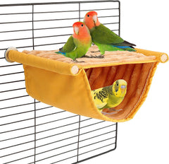 KUTKUT Winter Warm Bird Nest Bed Hanging Hammock Snuggle Hut Parrot House Tent Toy Bird Cage Perch for Parakeet Budgies Cockatiels Lovebird Cockatoo Finch Hamster - kutkutstyle