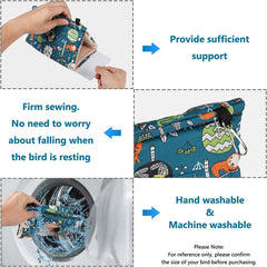 KUTKUT Winter Warm Bird Nest House Hanging Hammock Velvet Shed Hut Finch Cage Plush Fluffy Birds Hideaway Sleeping Bed for Hamster Parrot Parakeet Cockatiels Budgies Cockatoo Lovebird - kutku