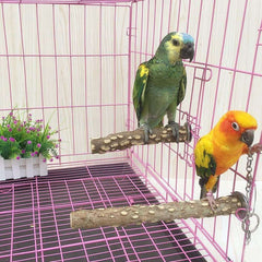 KUTKUT Bird Perch 4 PCS Natural Wood Stand Parakeet Toys Bird Cage Accessories for Parrots Conure Love Birds Supplies Budgie Platform - kutkutstyle