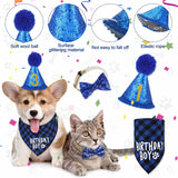 KUTKUT Dog Birthday Party Supplies Birthday Girl Dog Bandana Triangle Scarf Clothes Shirt Cute Dog Hat Dog Bow Tie Collar with 0-8 Numbers for Puppy Dog 1st Birthday Party Outfits-Birthday Combos-kutkutstyle