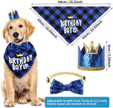 KUTKUT Dog Birthday Party Supplies, Dog Boy Birthday Hat Bandana Scarf with Cute Dog Bow Tie, Flag, Balloons for Small Medium Dogs Pets, Doggie Birthday Party Supplies Decorations-Birthday Combos-kutkutstyle