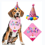 KUTKUT Dog Birthday Bandana Set |Dog Birthday Hat Dog Birthday Bandana Scarf | Shining Dog Bow Tie Collar | Dog Print Happy Birthday Banner and 10 Piece 12Inch Paw Print Balloon with Tape for