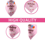 KUTKUT Dog Birthday Party Supplies, Pink Girl Dog Bandana Hat Scarfs Flag Bowtie Birthday Banner Paw Balloons Paw Foil Balloons for Girl Dog Birthday Party Decorations - kutkutstyle