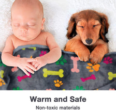 KUTKUT Luxurious Dog Blanket, Super Soft Warm Fluffy Microplush Flannel Pet Blanket for Small Medium Large Dogs and Cats, Warm Soft Sleep Mat for Pets Cage Liners Blanket - kutkutstyle