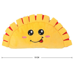 KUTKUT Squeaky Dog Toys, Non-Toxic and Safe Chew Toys for Puppy with Funny Food Shape, Durable Interactive Plush Dog Toy Taco Plush Dog Toy for Small Medium Dogs - kutkutstyle