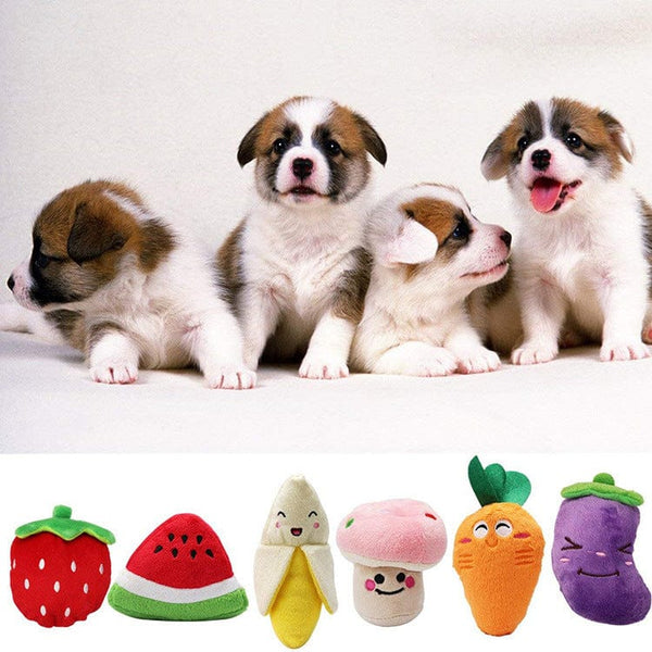 KUTKUT Combo of Pcs Squeaky Dog Toys, Puppy Toys, Cute Doy Chew Toy for Puppies and Small Dogs, Soft Plush Pet Toys with Squeakers