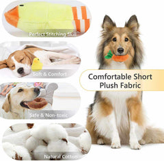 KUTKUT 11 Pcs Squeaky Dog Toys, Puppy Teething Chew Toys, Interactive Cute and Safe Stuffed Plush Squeaky Toys, Training Clicker with Wrist Strap, Durable and Washable, for Puppies and Small 