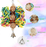 KUTKUT 5 Pcs Bird Parakeet Toys Foraging Shredding Toys Parrot Cage Accessories Hanging Toys Bird Swing Bird Ladder for Parrots Lovebird Cockatiel Conure - kutkutstyle