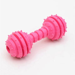 KUTKUT Bell Sound Spiky Dumbell Shape Chew Toy for Dogs and Cats (Size: 12 cm x 5 cm) - kutkutstyle