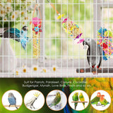 KUTKUT Bird Parrots Shredding Toys Parakeet Chewing Toys Bird Loofah Toys Parrot Cage Shredder Toys Bird Foraging Hanging Toys Bird Accessories for Parrots Lovebird Cockatiel Conure African G