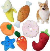 KUTKUT Combo of 7 Pcs Squeaky Dog Toys, Puppy Toys, Cute Doy Chew Toy for Puppies and Small Dogs, Soft Plush Pet Toys with Squeakers-Chew Toy-kutkutstyle