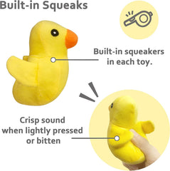 KUTKUT Combo of 7 Pcs Squeaky Dog Toys, Puppy Toys, Cute Doy Chew Toy for Puppies and Small Dogs, Soft Plush Pet Toys with Squeakers - kutkutstyle