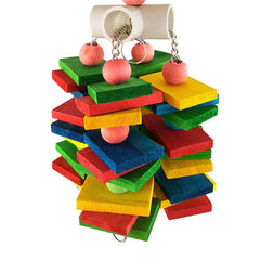 KUTKUT Parrot Chew Toy for Bird Macaw African Greys Cockatoo Eclectus Budgies Parakeet Cockatiel Conure Lovebirds Cage Wood Toy-Chew Toy-kutkutstyle