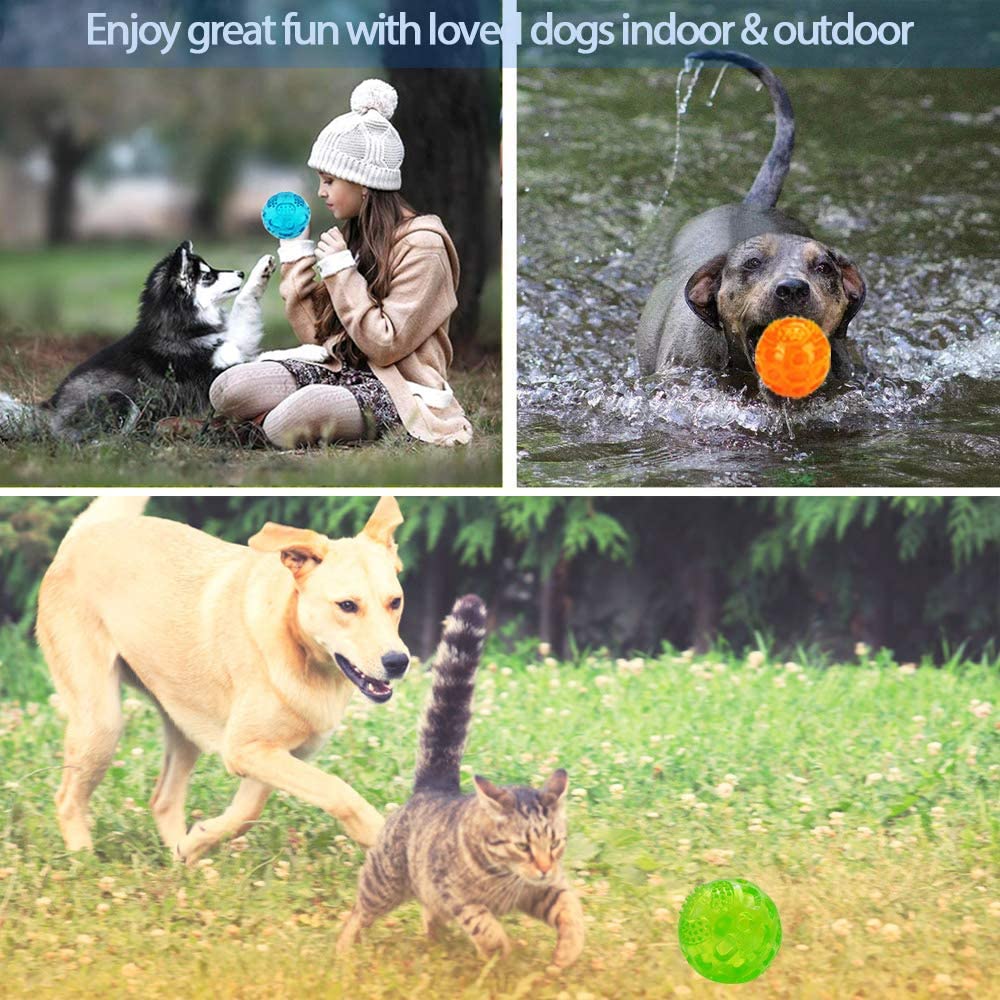 KUTKUT Dura Squeak Dog Ball Interactive Dog Toy That Float & Squeaky Dog Ball for Playing, Fetching & Retrieving - Great Alternative to Traditional Dog Tennis Balls (Orange) - kutkutstyle
