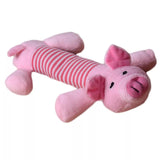 KUTKUT Cute Pet Dog Cat Plush Squeak Sound Dog Toys Funny Fleece Durability Chew Molar Toy Fit for All Pets (Pink) - kutkutstyle