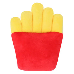 KUTKUT Squeaky Dog Toys, Non-Toxic and Safe Chew Toys for Puppy with Funny Food Shape, Durable Interactive Crinkle Plush Dog Toy French Fries Plush Dog Toy for Small Medium Dogs - kutkutstyle