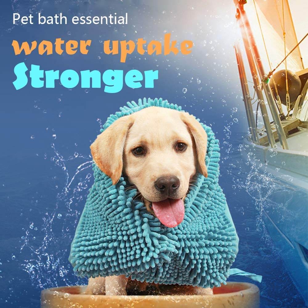 Dog towel discount with hand pockets