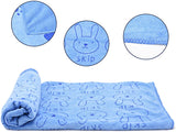 KUTKUT Dog Towel, Looluuloo Microfiber Drying Towels for Dog, Dog Bath Towel, Beach Towel, Absorbent Towel Suitable for Small and Medium Dogs (Blue: 140 x 70cm)… - kutkutstyle