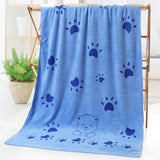 KUTKUT Dog Towel, Looluuloo Microfiber Drying Towels for Dog, Dog Bath Towel, Beach Towel, Absorbent Towel Suitable for Small and Medium Dogs (Blue: 140 x 70cm) - kutkutstyle